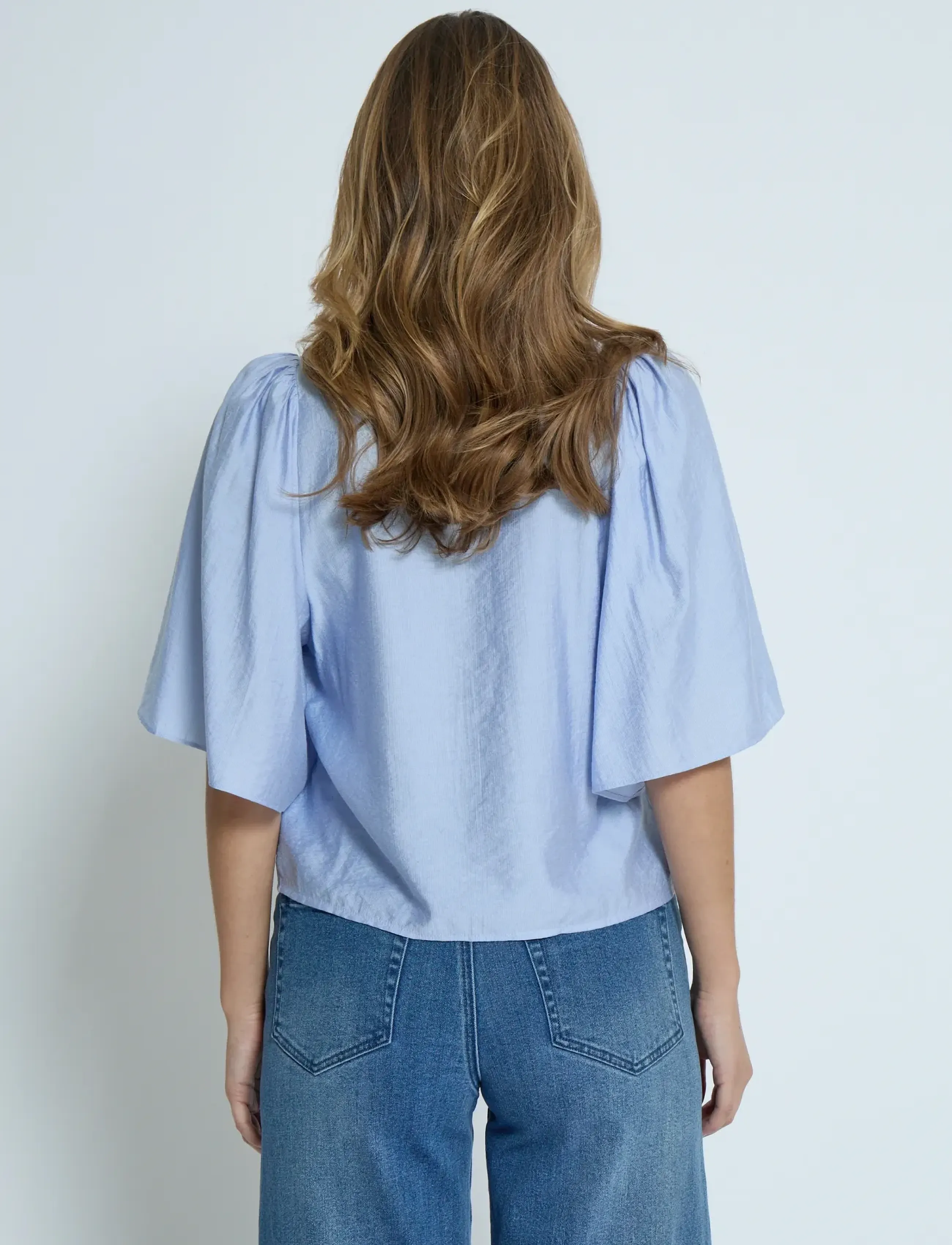 Peppercorn - PCGeorgia Top - kortærmede bluser - light blue - 2