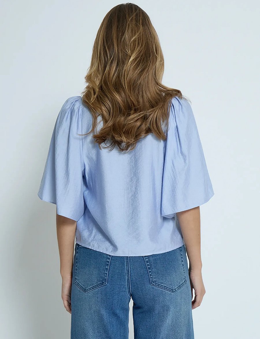 Peppercorn - PCGeorgia Top - kortærmede bluser - light blue - 2