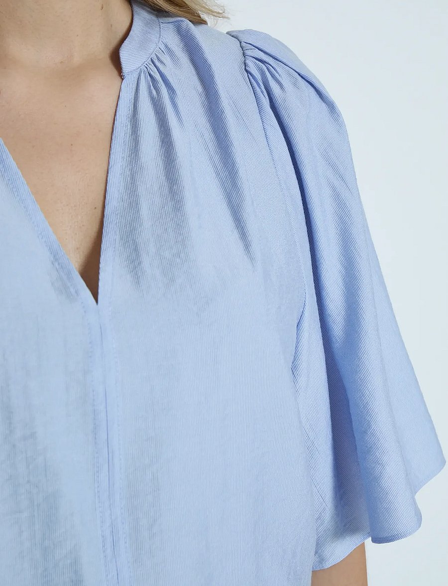 Peppercorn - PCGeorgia Top - kortærmede bluser - light blue - 4