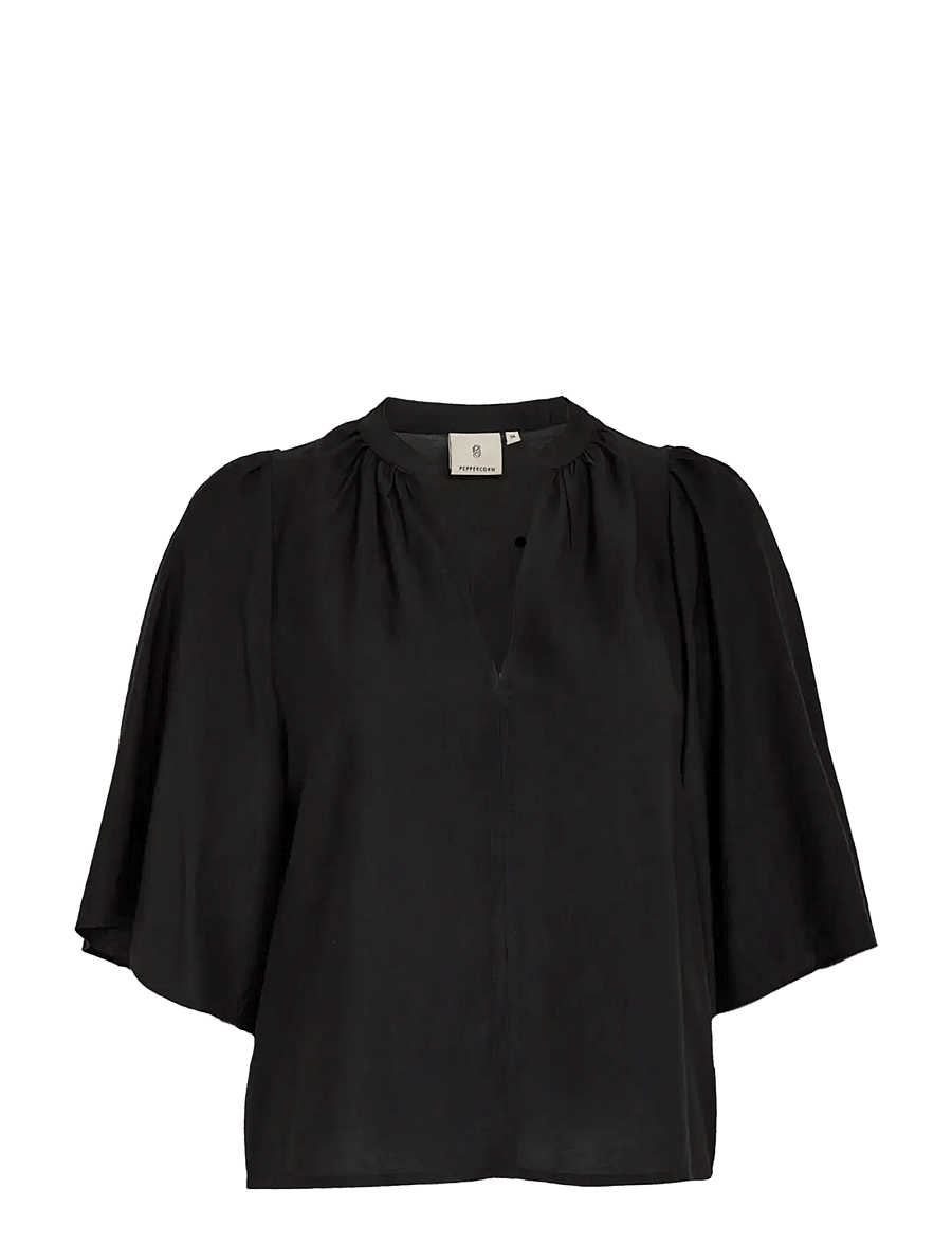 Peppercorn - PCGeorgia Top - kurzärmelige blusen - sort - 1