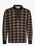 Houndstooth Rugby Shirt - TAN