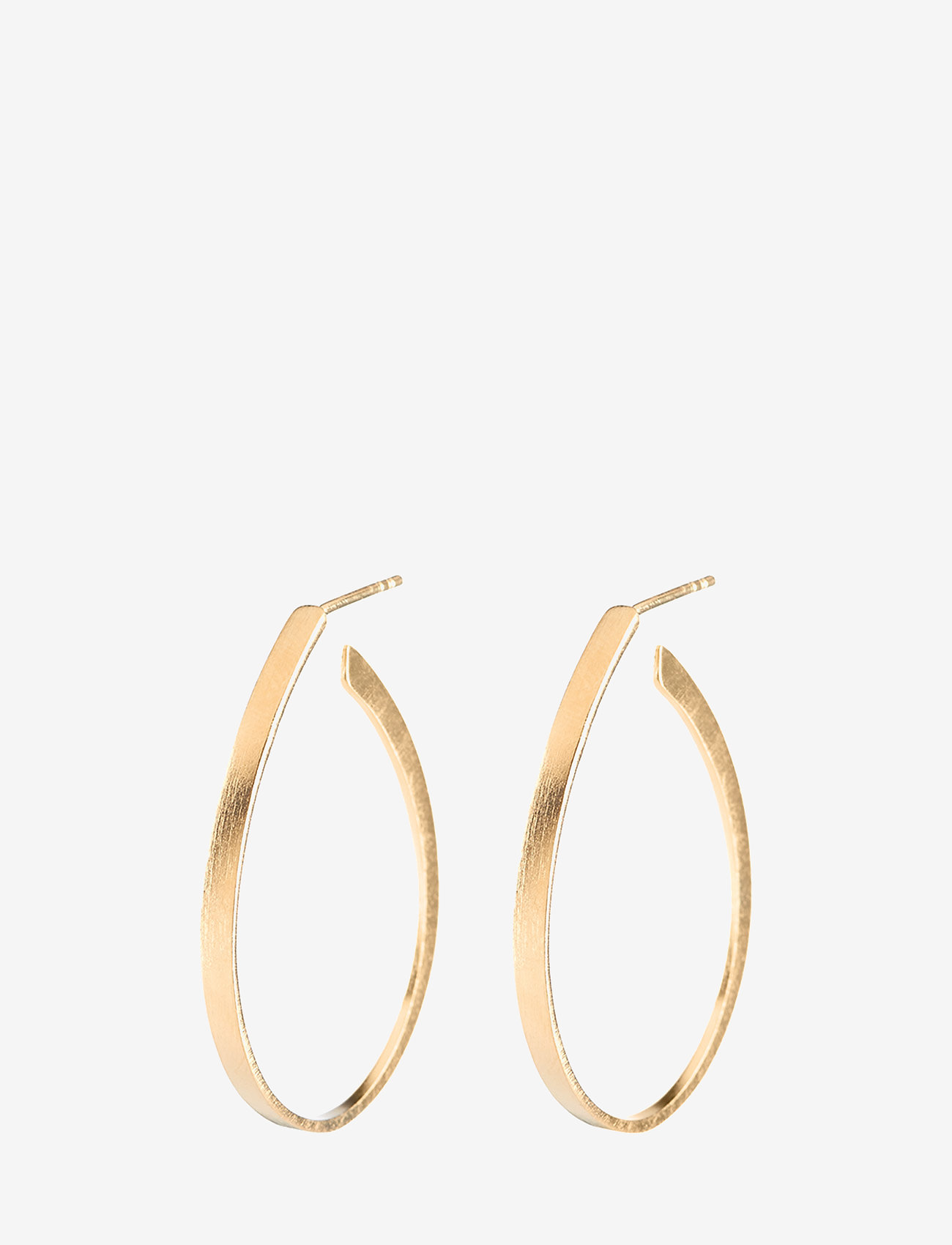 Pernille Corydon - Oval Creoles size 35 mm - statement earrings - gold plated - 0