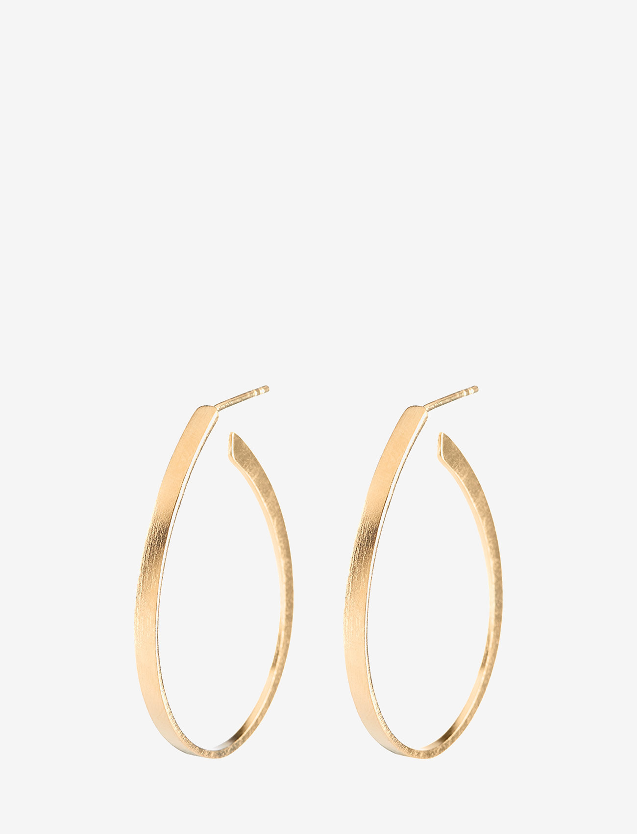 Pernille Corydon - Oval Creoles size 35 mm - gold plated - 1