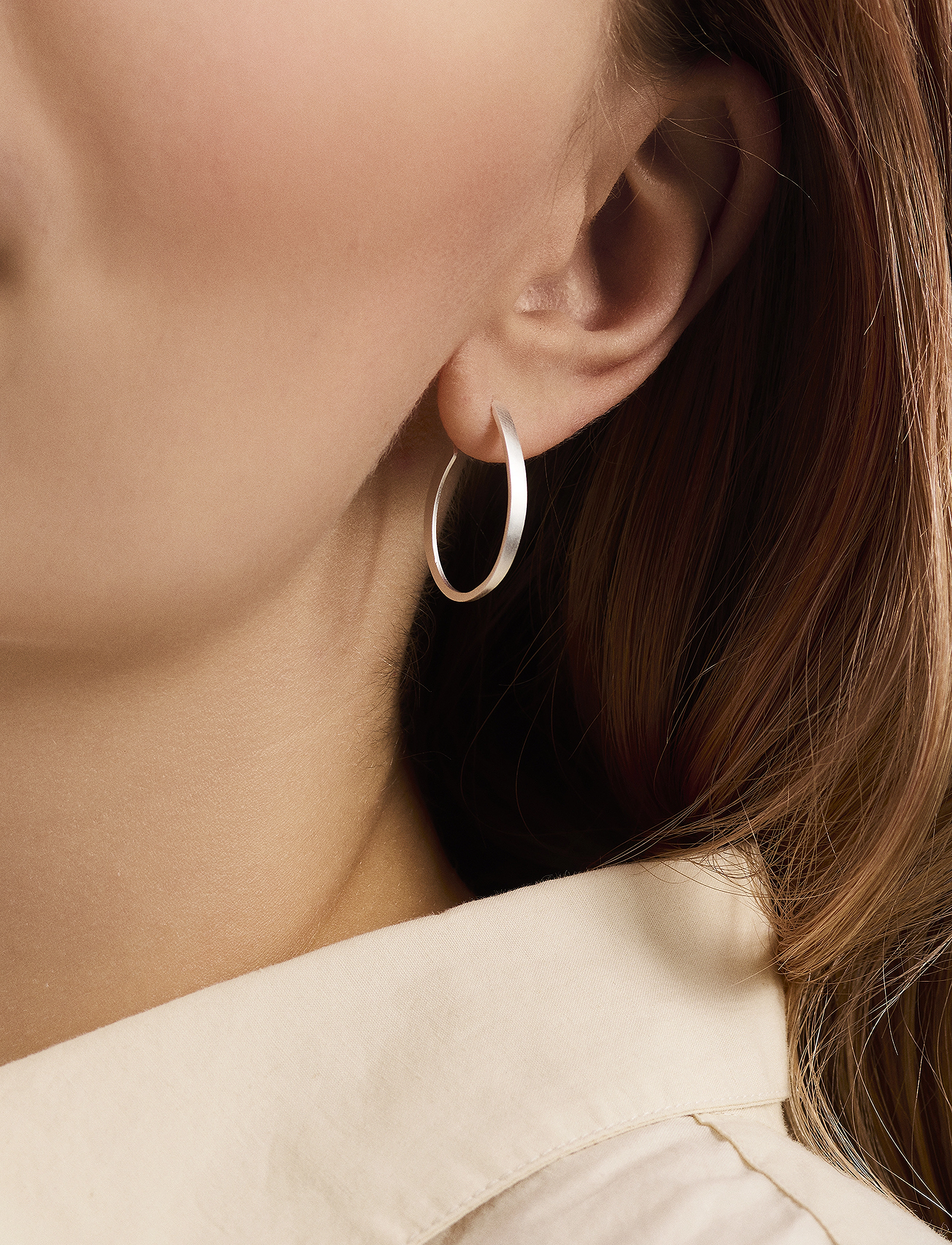 Pernille Corydon Berlin Creoles 25 Mm, One Size, Earrings, Silber - Hoops, Frauen
