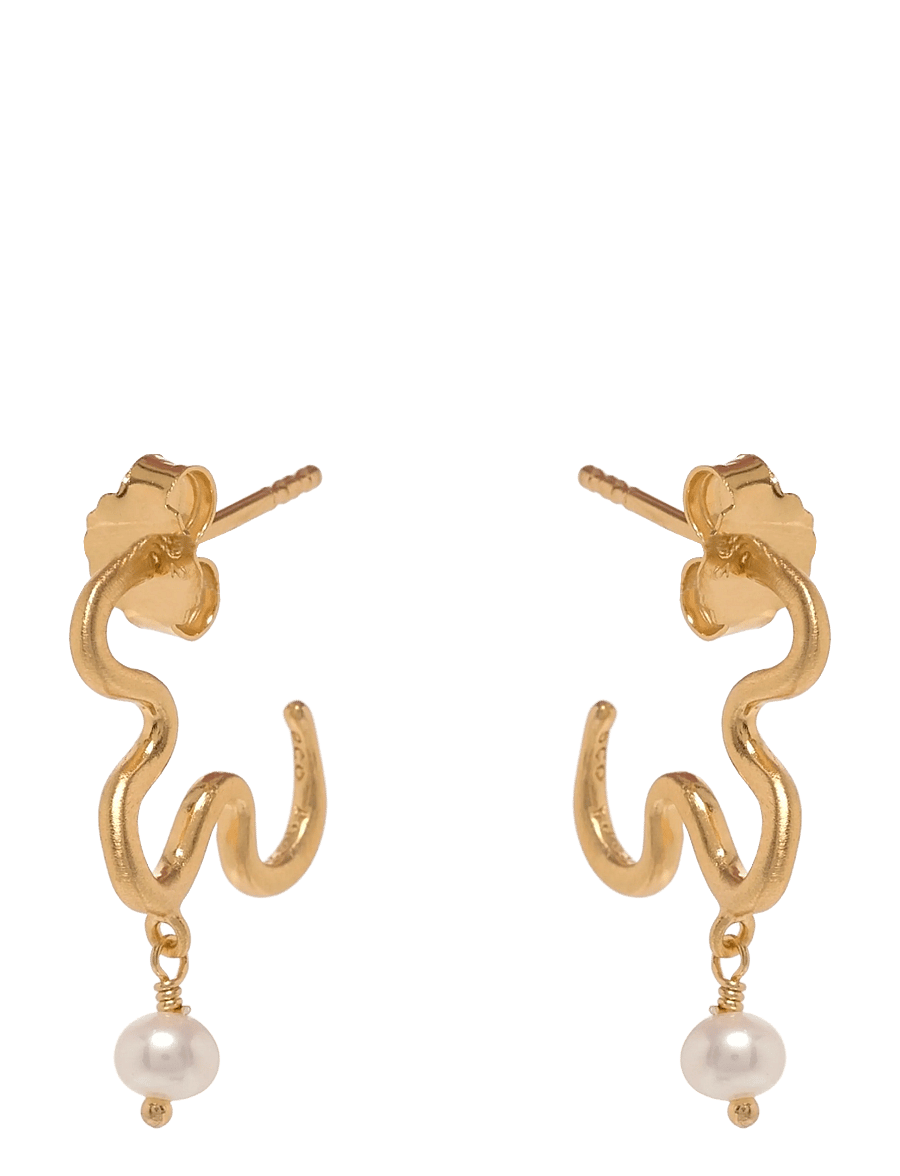 Pernille Corydon - Ocean Dream Earrings - rippuvad kõrvarõngad - gold plated recycled sterling silver - 0