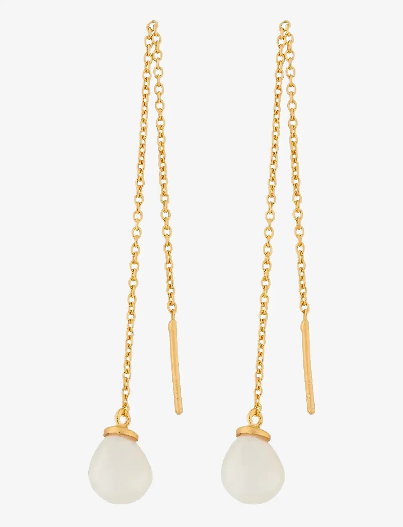 Pernille Corydon - Lagoon Earchains - pearl earrings - gold plated - 1