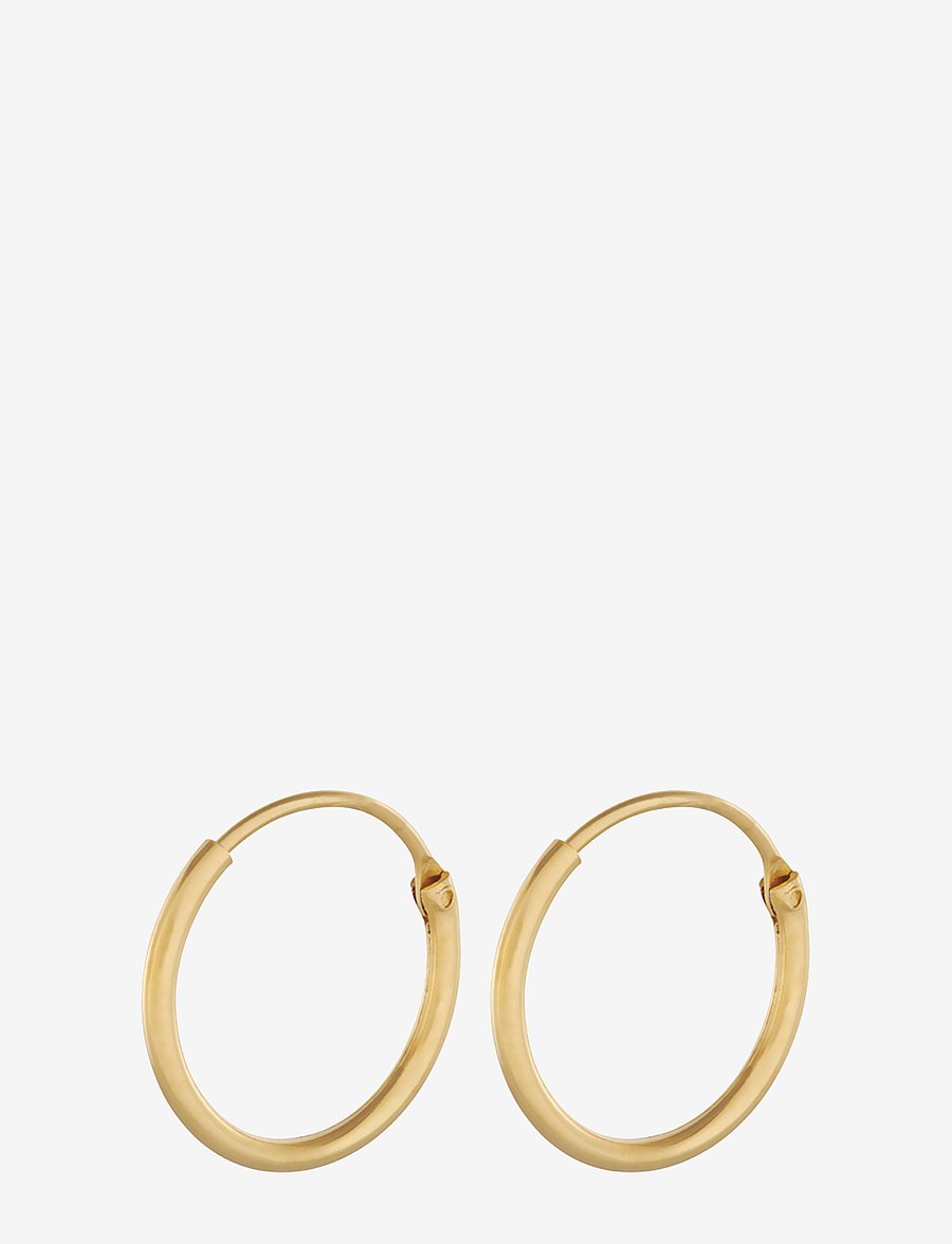 Pernille Corydon - Tiny Plain Hoops - kreolen - gold plated - 1