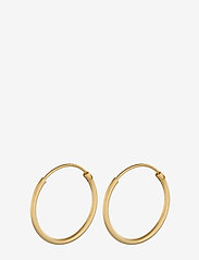 Micro Plain Hoops 15 mm - GOLD PLATED