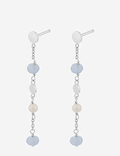 Pernille Corydon Afterglow Sea Earchains 40 mm - Örhängen - SILVER / silver