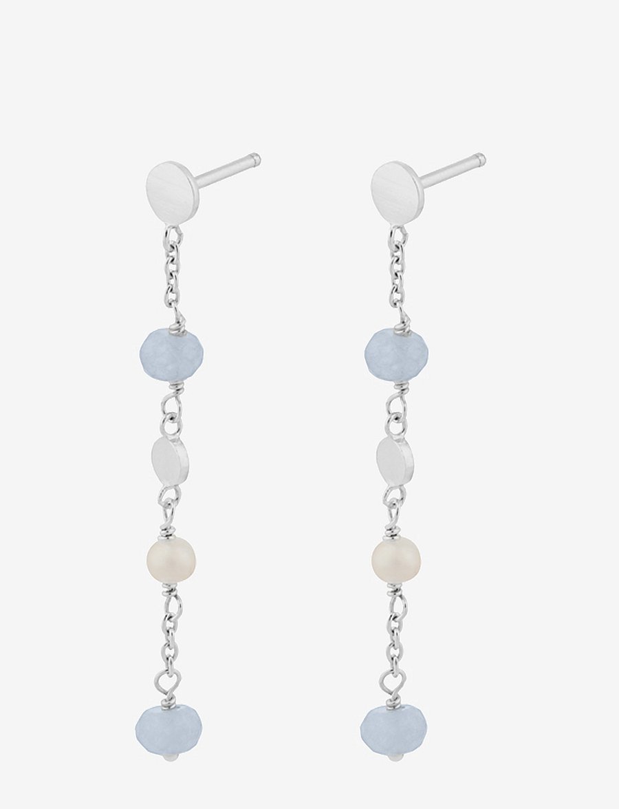 Pernille Corydon - Afterglow Sea Earchains 40 mm - boucles d'oreilles pendantes - silver - 0
