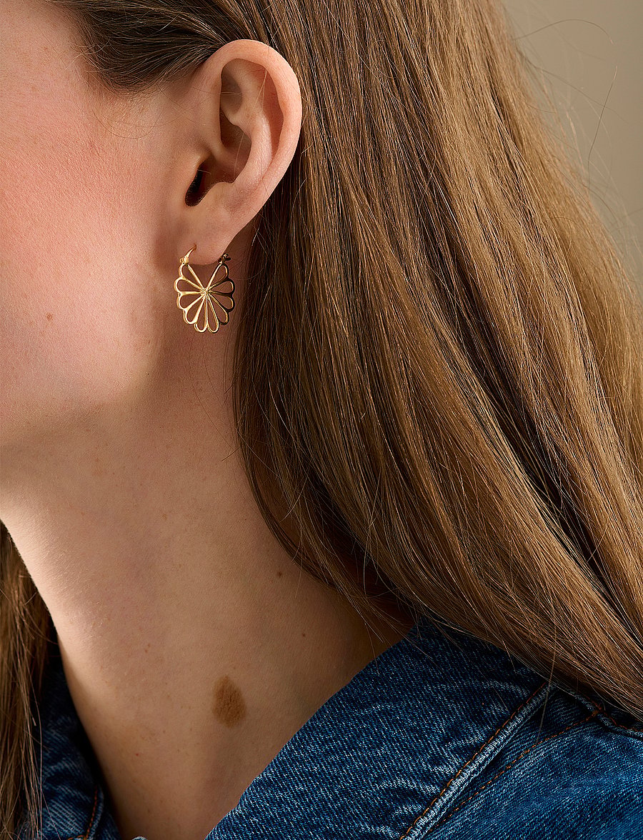 Pernille Corydon - Bellis Earrings - creoler & hoops - goldplated sterling silver - 0