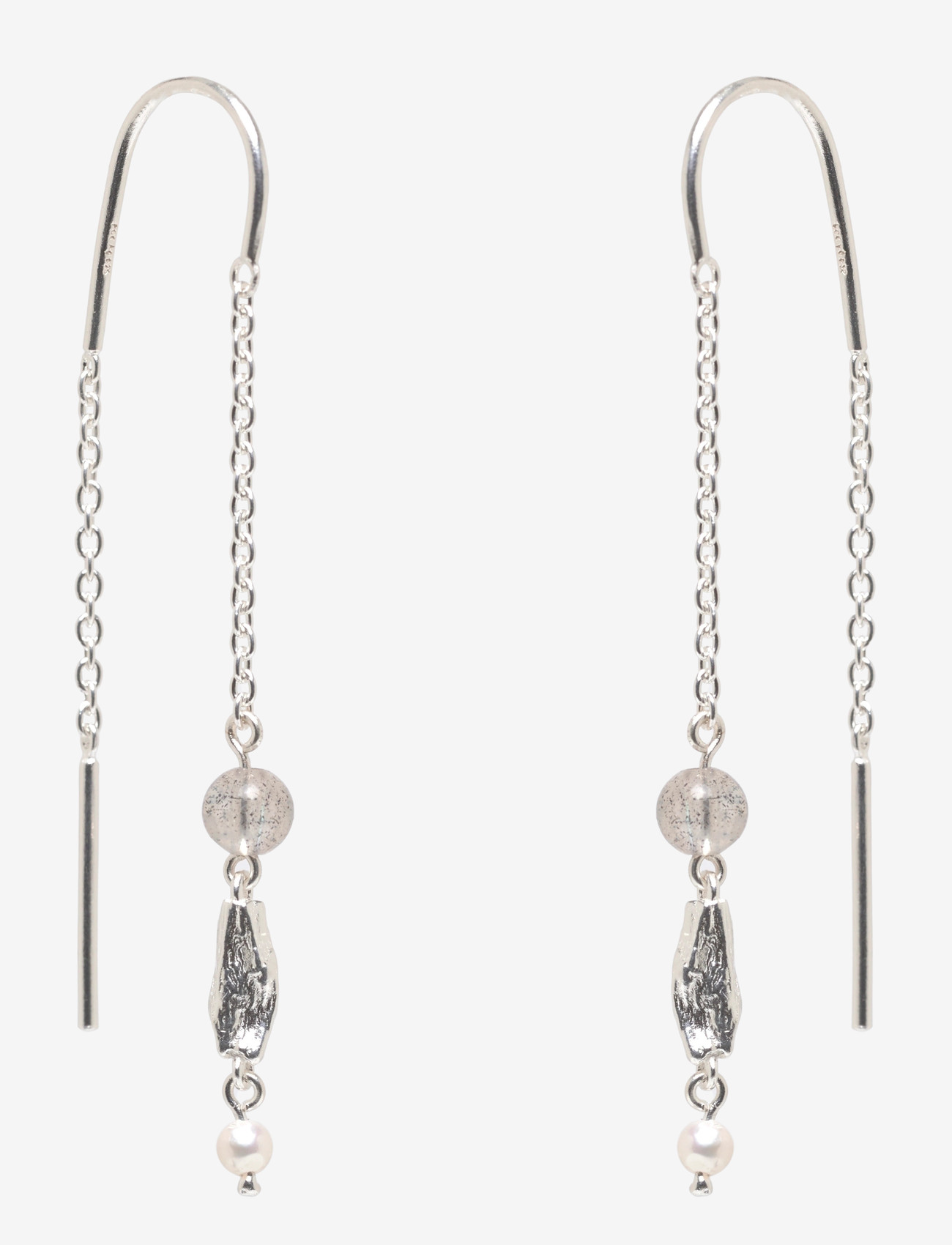 Pernille Corydon - Soft Sky Earchains - hängande örhängen - recycled sterling silver - 0