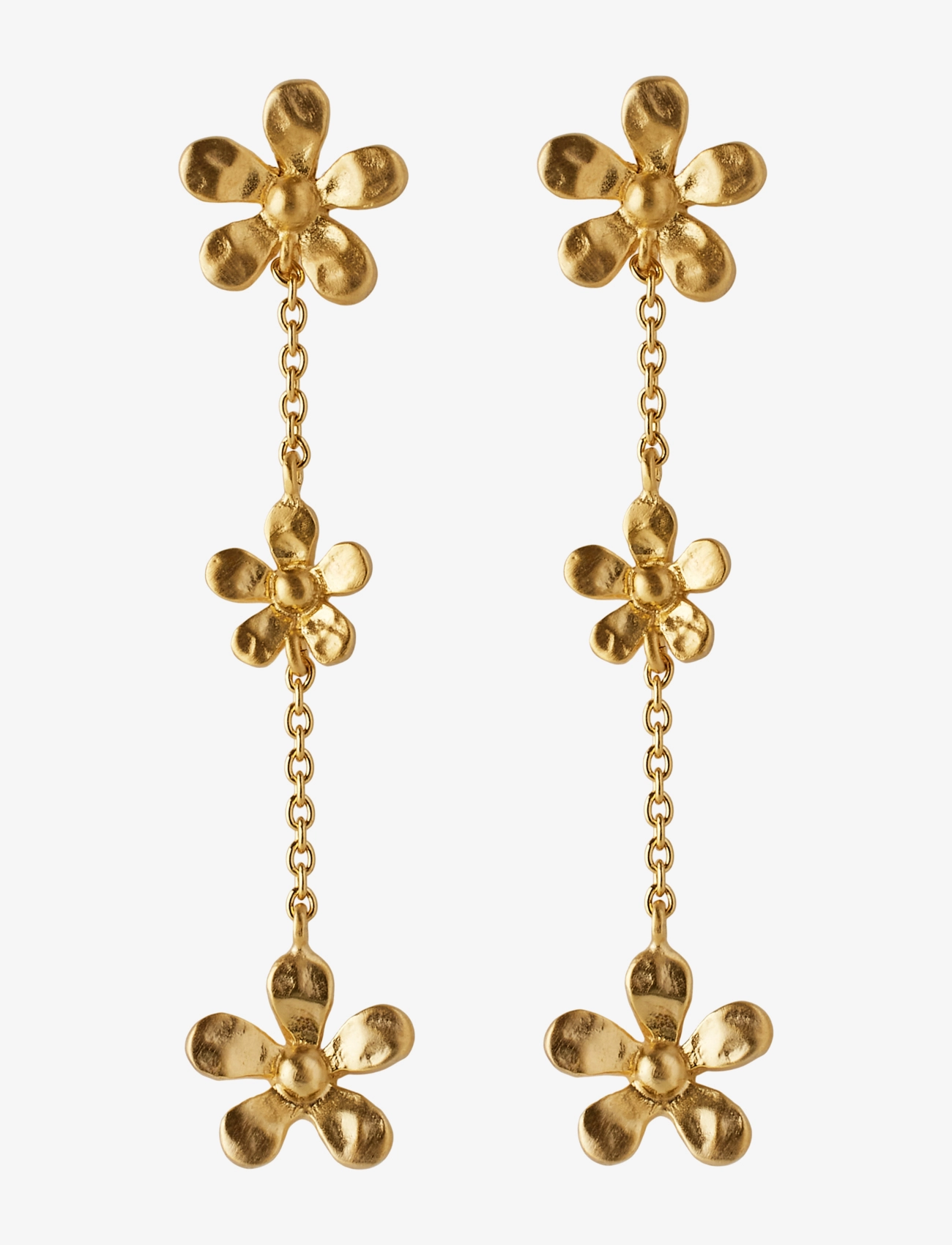 Pernille Corydon Wild Poppy Earrings length 48 mm - Konfirmationstøj - GOLD / gold