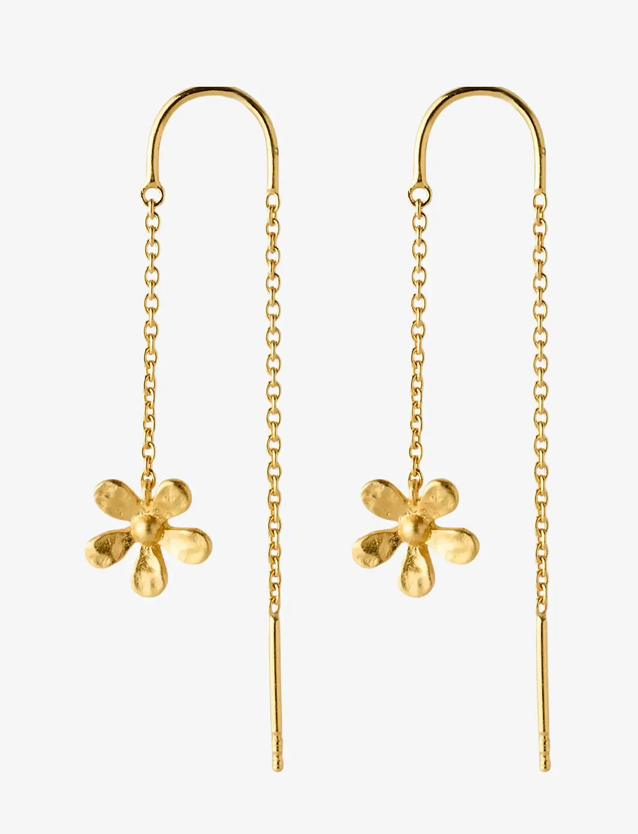 Pernille Corydon - Wild Poppy Earchains - wiszące kolczyki - gold - 1