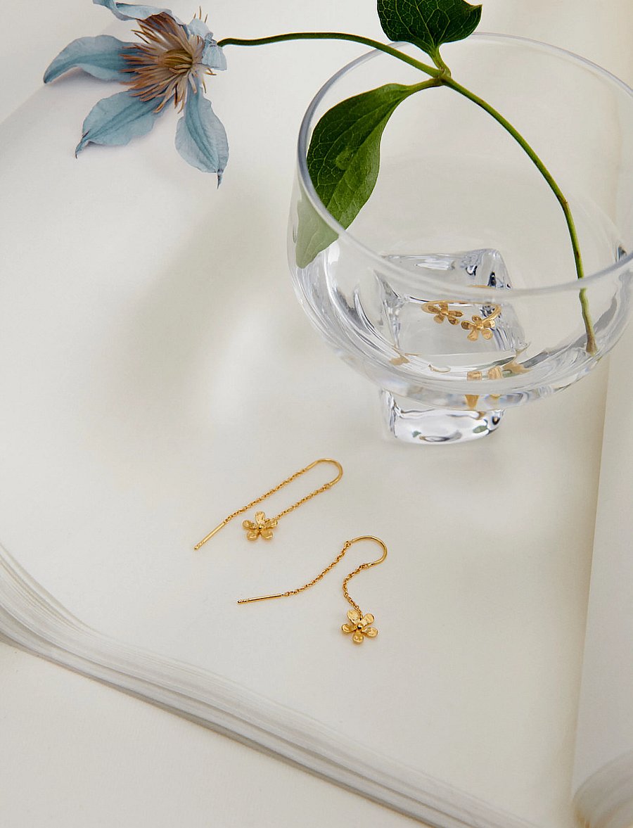 Pernille Corydon - Wild Poppy Earchains - ohrhänger - gold - 3