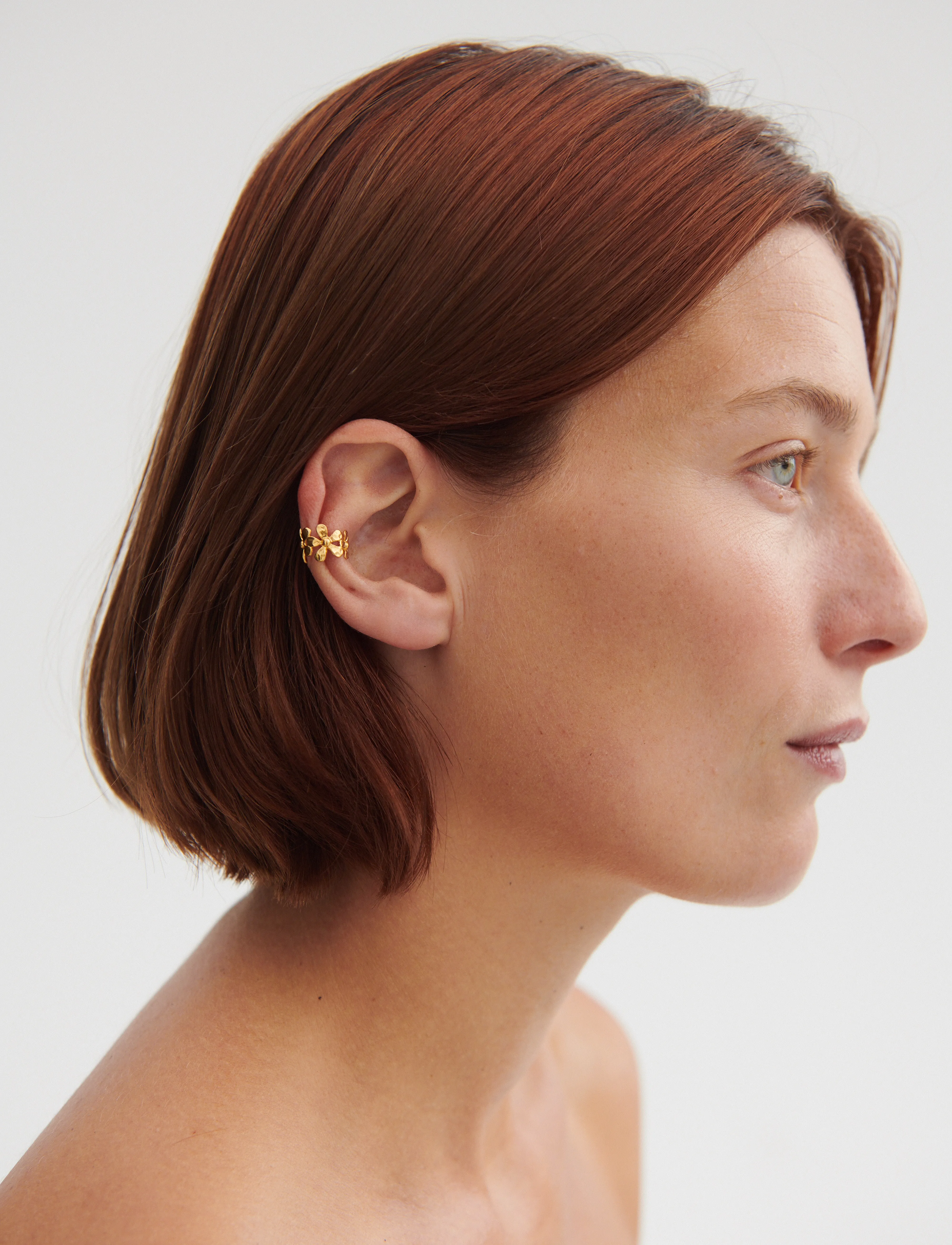 Pernille Corydon Wild Poppy Hoops, Kvinder, Blomster Hoop Øreringe, Guld, Str: ONE SIZE