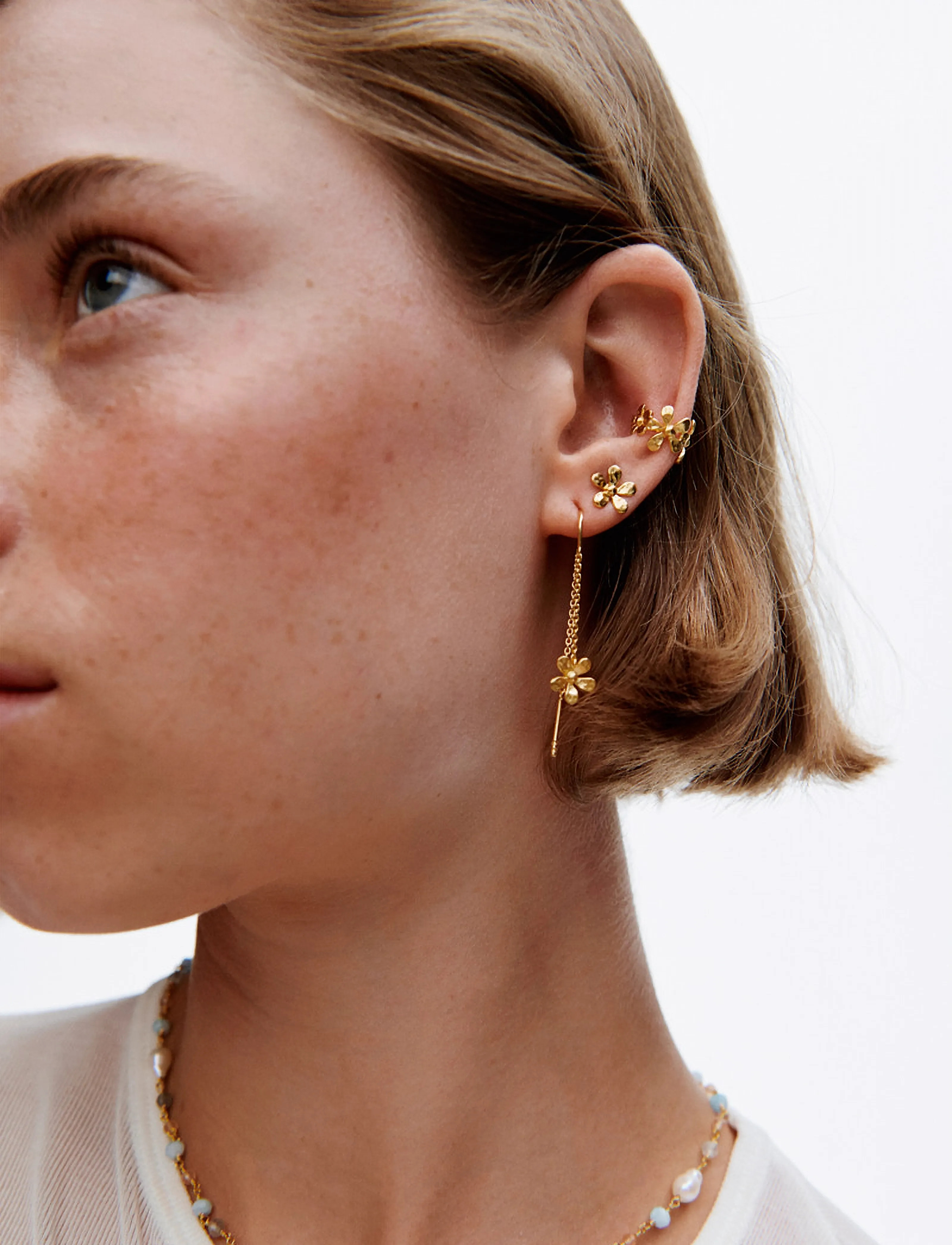 Pernille Corydon - Wild Poppy Hoops - riņķīši - gold - 2