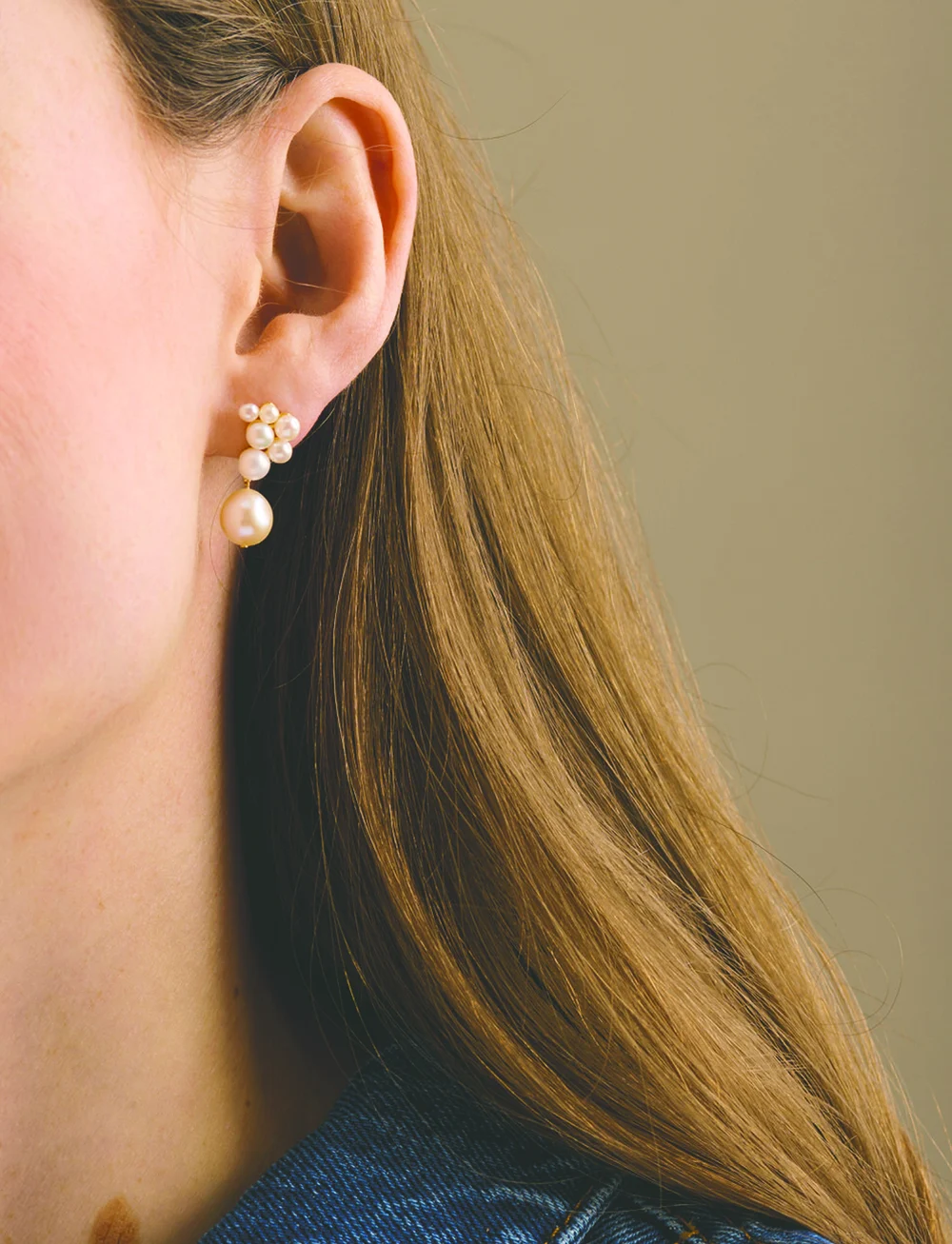 Pernille Corydon - Ocean Treasure Earsticks - hängande örhängen - goldplated sterling silver - 0