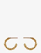 Small Dancing Wave Hoops - GOLD