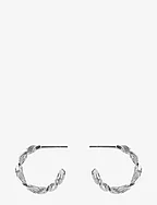 Small Dancing Wave Hoops - SILVER