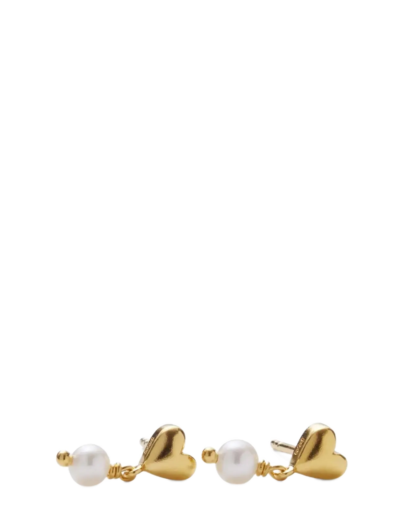 Pernille Corydon White Adore Earsticks - Øredobber - GOLD / gold