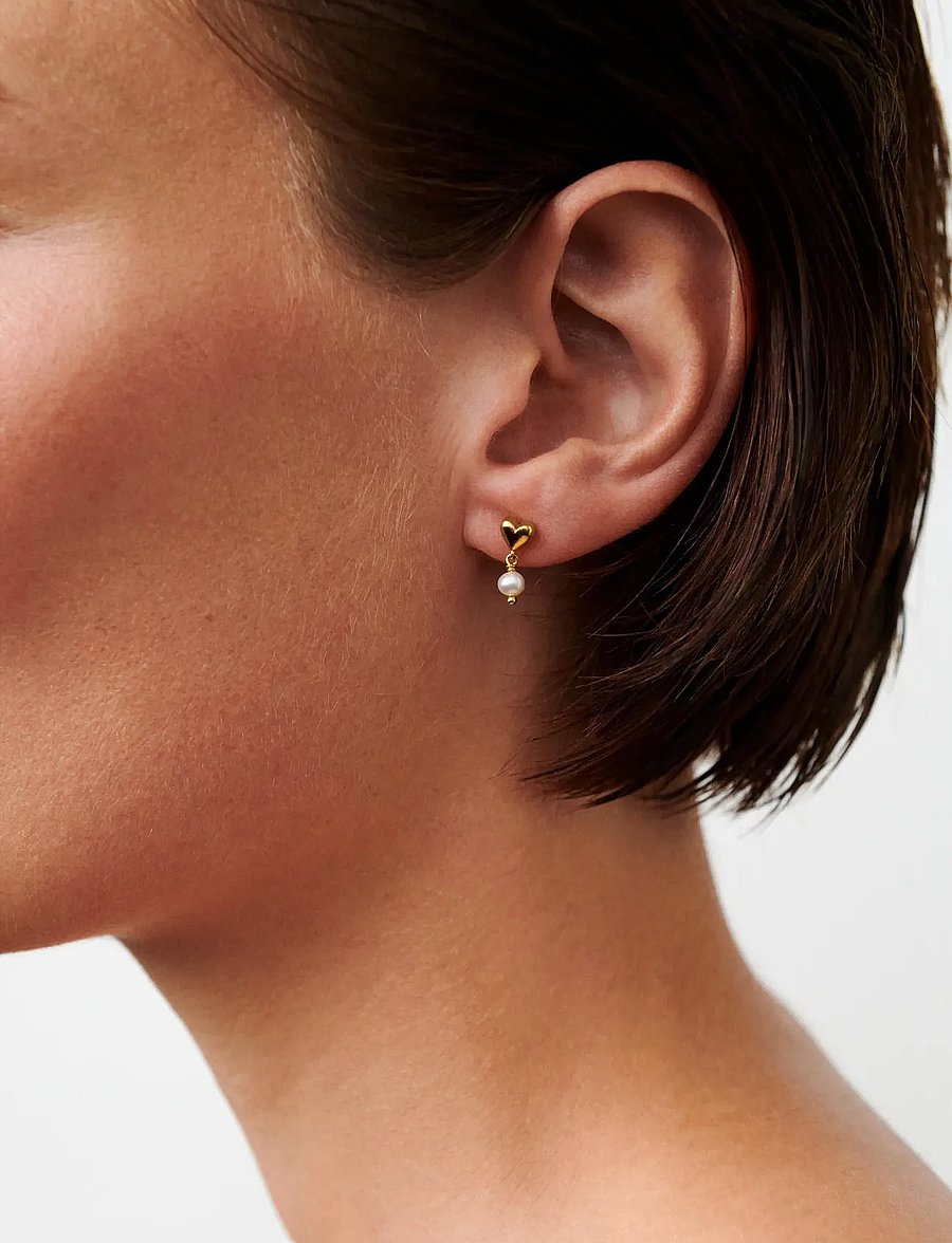 Pernille Corydon - White Adore Earsticks - Ørestikker - gold - 0