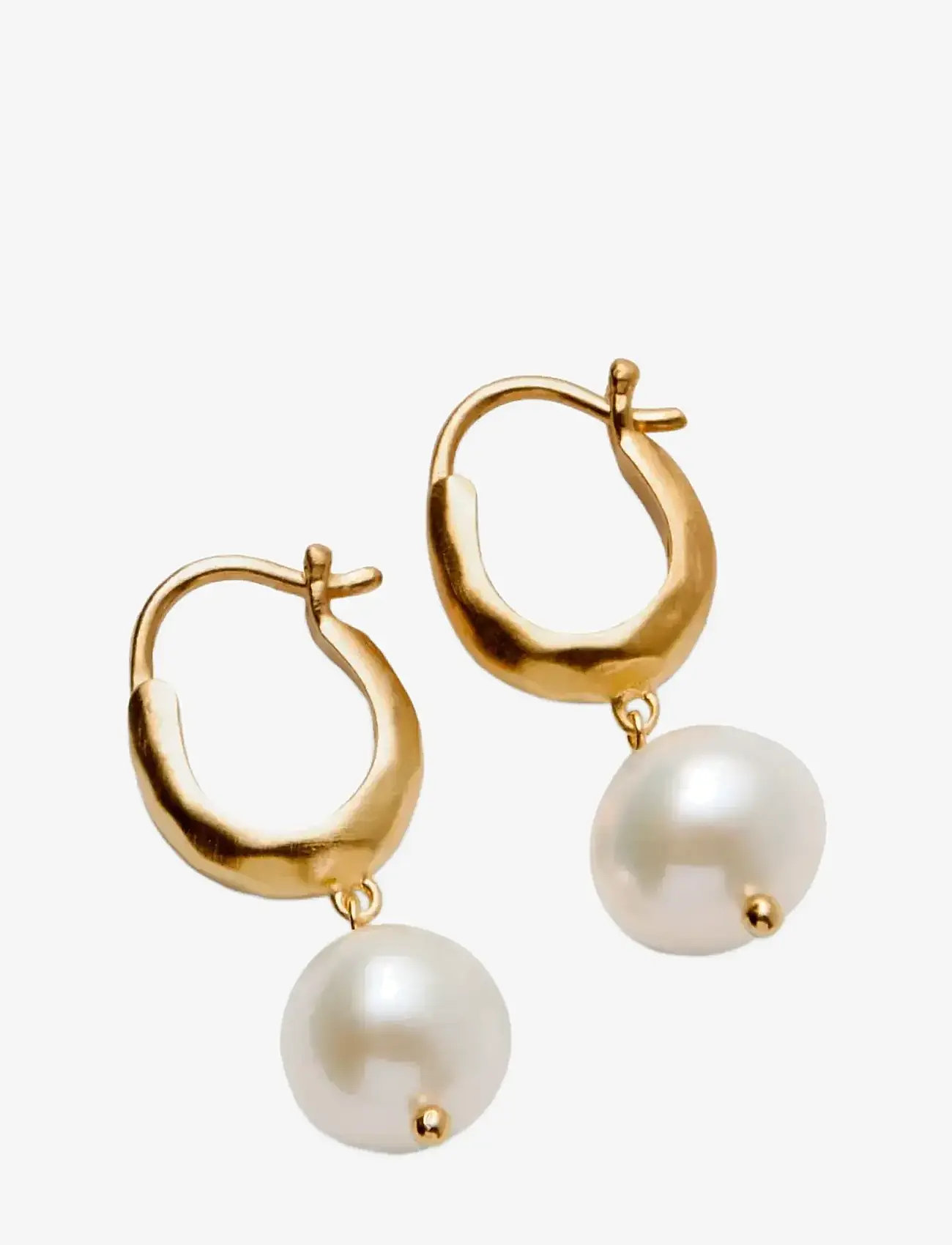 Pernille Corydon - Pearl Blossom Earrings - perleøreringe - gold plated recycled sterling silver - 0