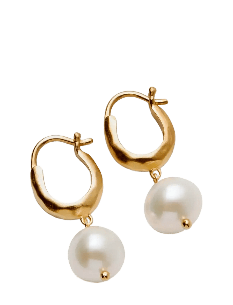 Pernille Corydon - Pearl Blossom Earrings - pärlitega kõrvarõngad - gold plated recycled sterling silver - 0