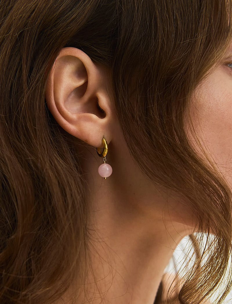 Pernille Corydon - Blush Earrings - creoler & hoops - gold plated recycled sterling silver - 1