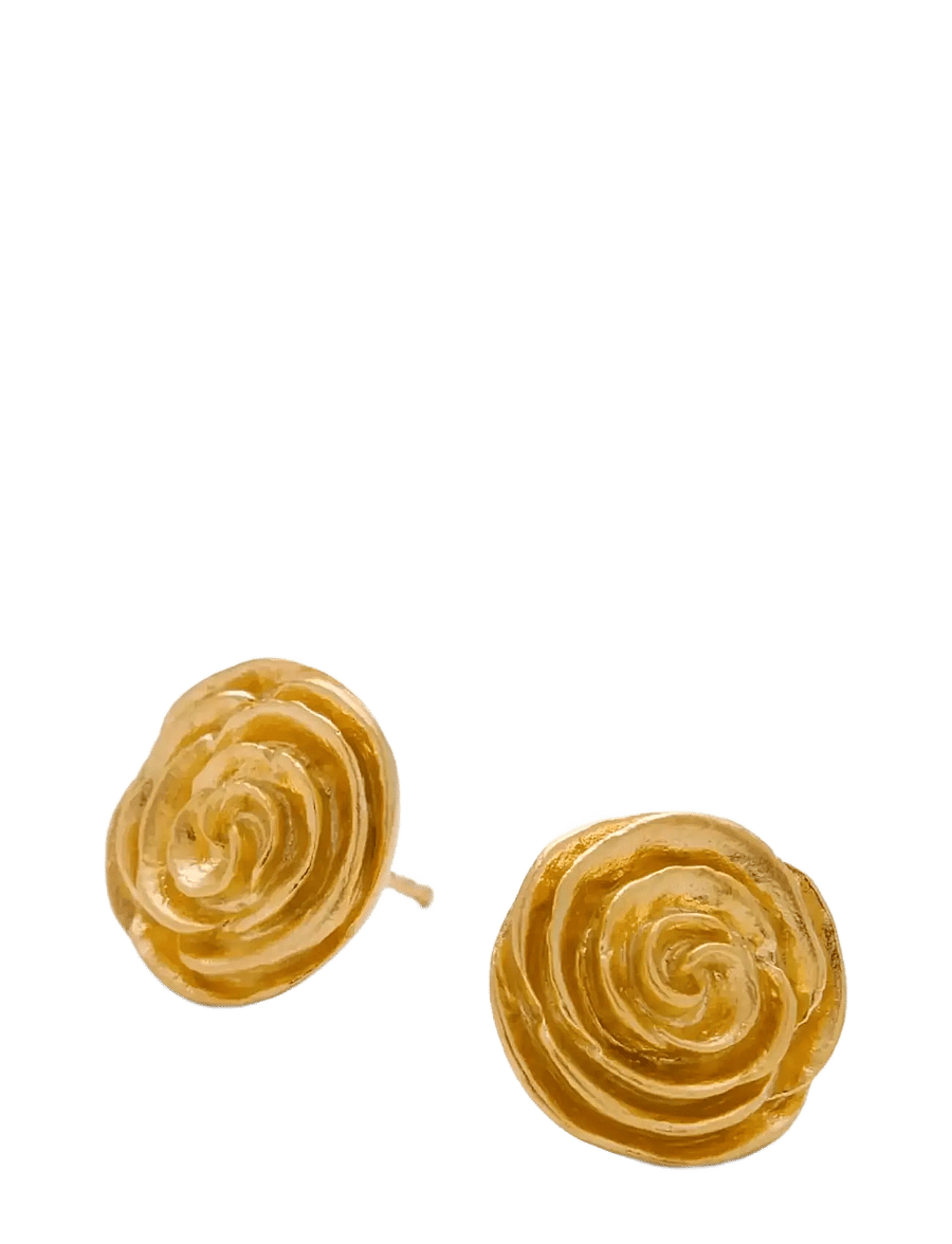 Pernille Corydon - Large Rose Earsticks - Ørestikker - gold plated recycled sterling silver - 0