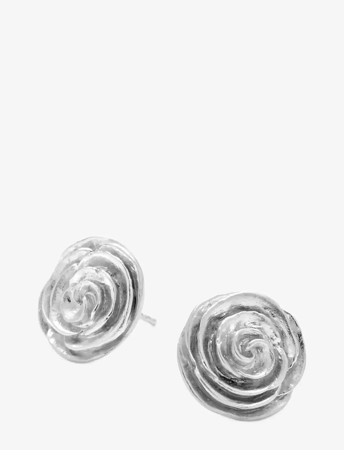 Pernille Corydon - Large Rose Earsticks - ohrstecker - recycled sterling silver - 1