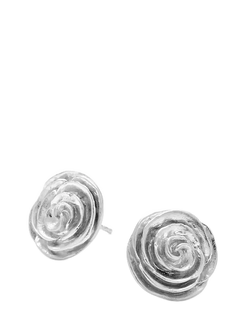 Pernille Corydon - Large Rose Earsticks - ohrstecker - recycled sterling silver - 1