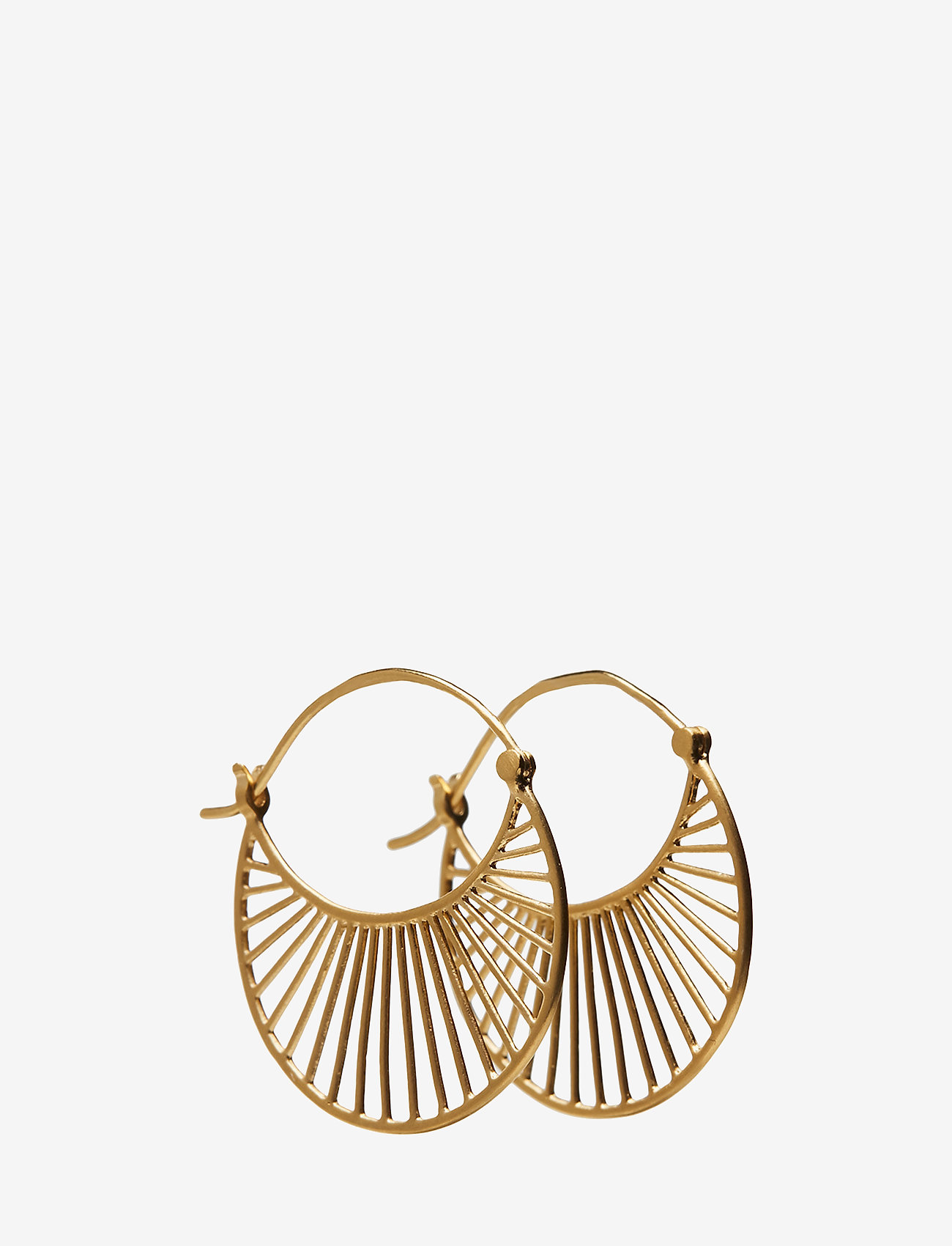 Pernille Corydon - Large Daylight Earrings 30 mm - hoops - gold plated - 1