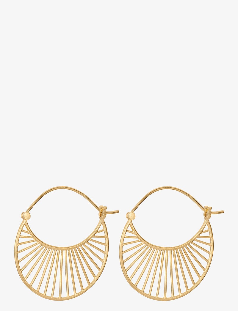 Pernille Corydon - Large Daylight Earrings 30 mm - kreolen - gold plated - 1