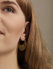 Pernille Corydon - Large Daylight Earrings 30 mm - hoops - gold plated - 0
