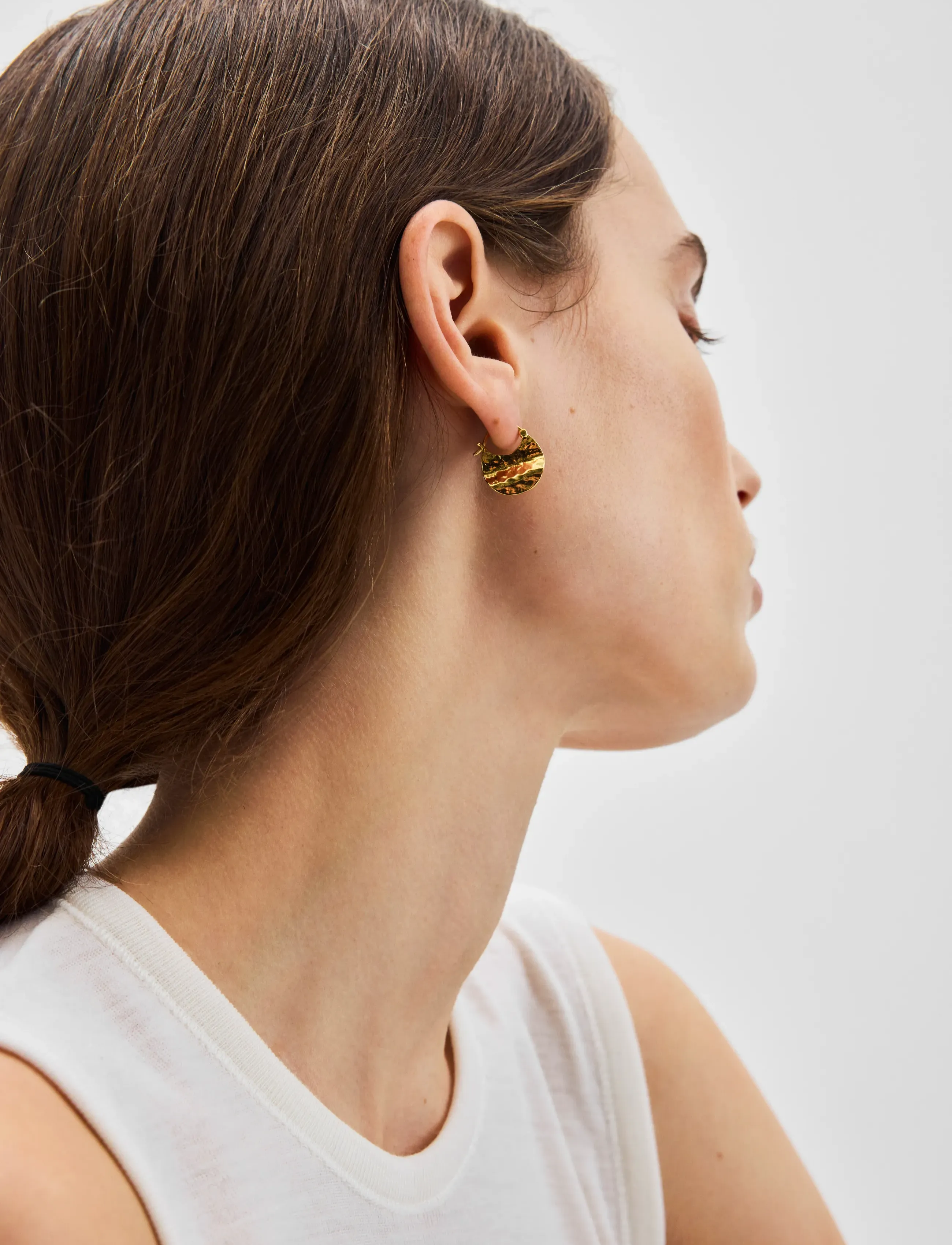 Pernille Corydon - Small Halo Earrings - gold plated recycled sterling silver - 0