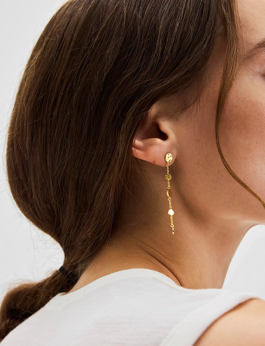 Pernille Corydon - Dot Earrings - gold plated recycled sterling silver - 1