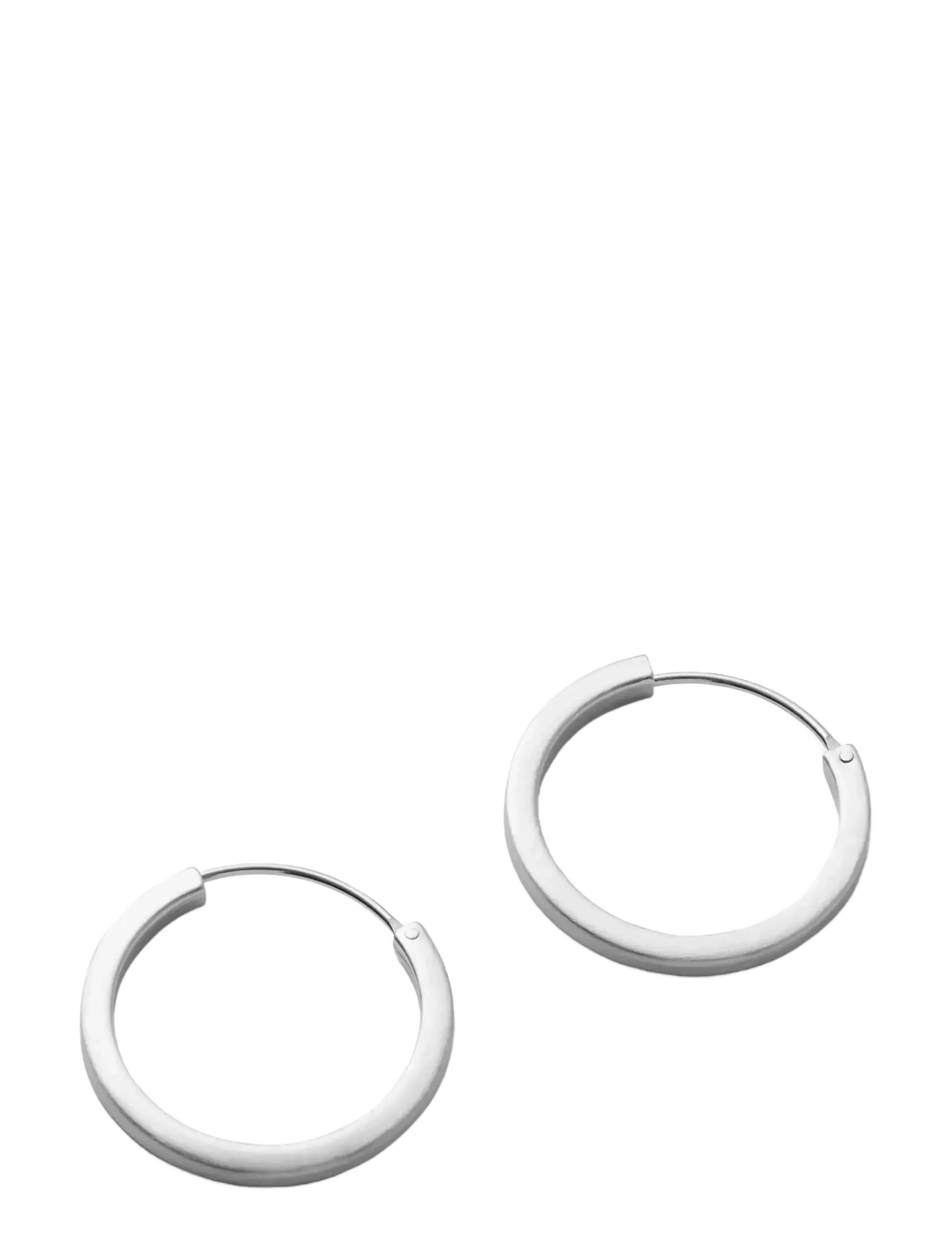 Pernille Corydon Small Circle Line Hoops - Earrings - RECYCLED STERLING SILVER / silver