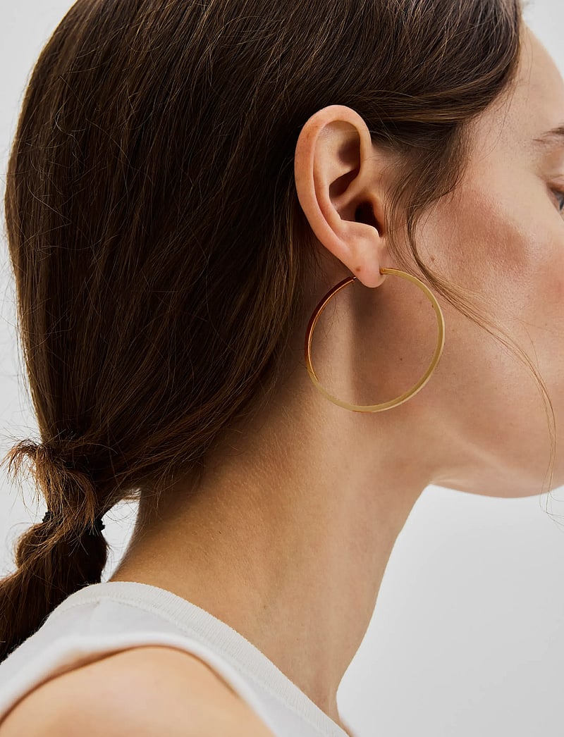 Pernille Corydon - Large Circle Line Hoops - hoops - gold plated recycled sterling silver - 0