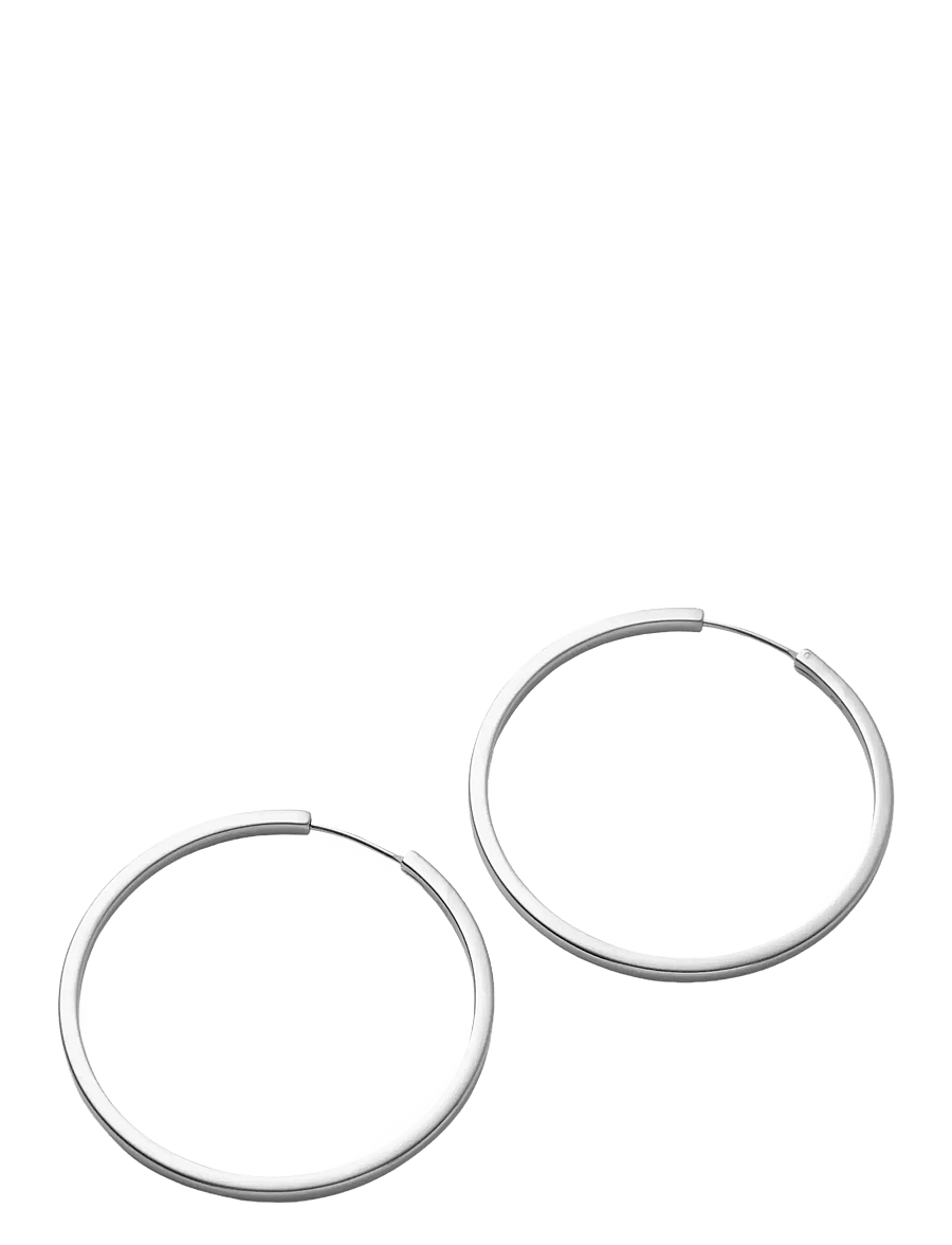 Pernille Corydon - Large Circle Line Hoops - recycled sterling silver - 1