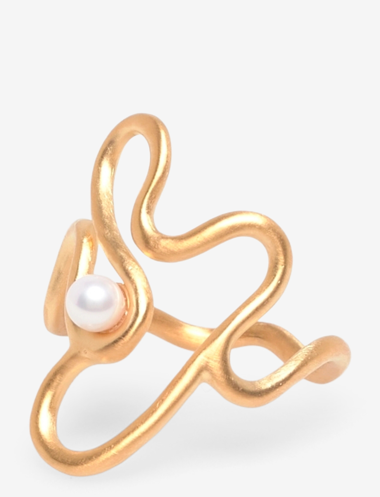 Pernille Corydon - Bay Pearl Ring - Fresh water pearl - ringar - gold plated recycled sterling silver - 0