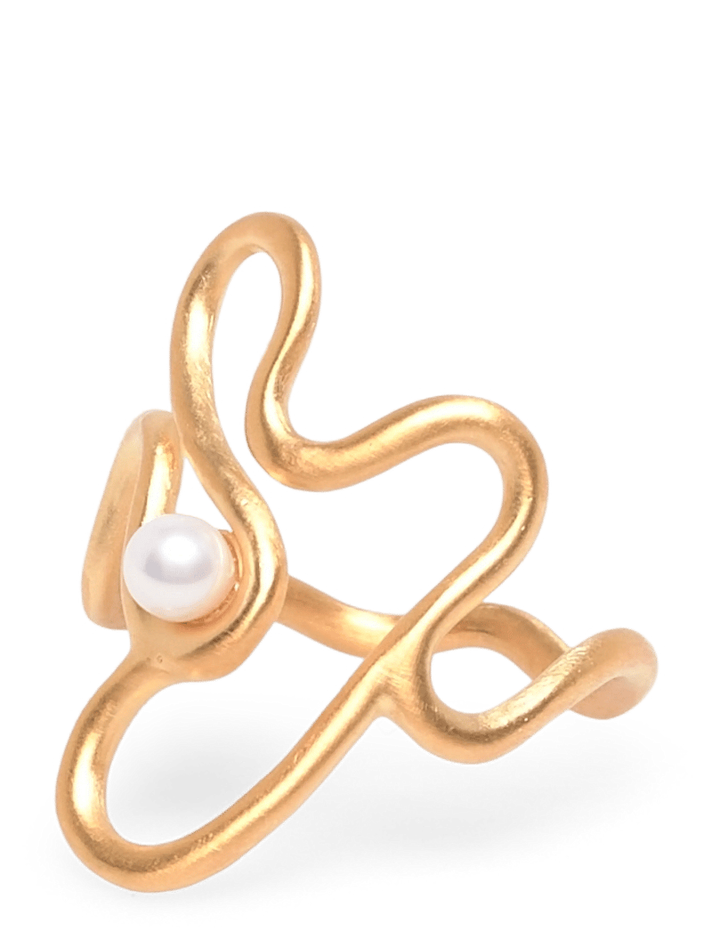 Pernille Corydon - Bay Pearl Ring - Fresh water pearl - ringar - gold plated recycled sterling silver - 0