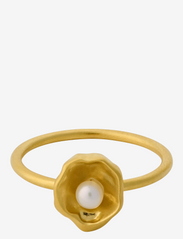 Hidden Pearl Ring - GOLDPLATED STERLING SILVER