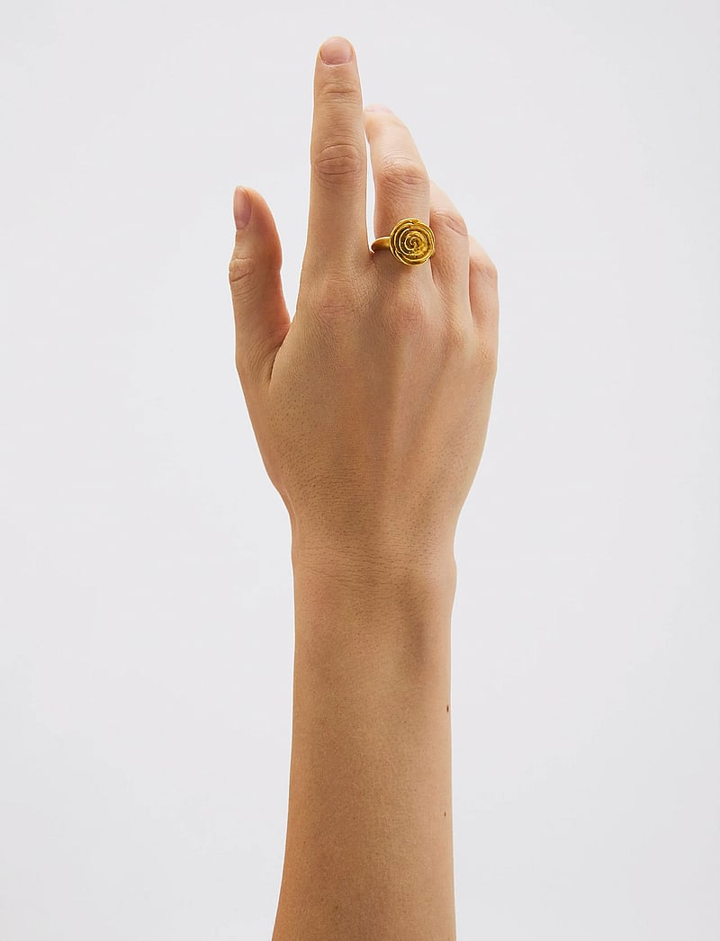 Pernille Corydon - Rose Ring - rings - gold plated recycled sterling silver - 0