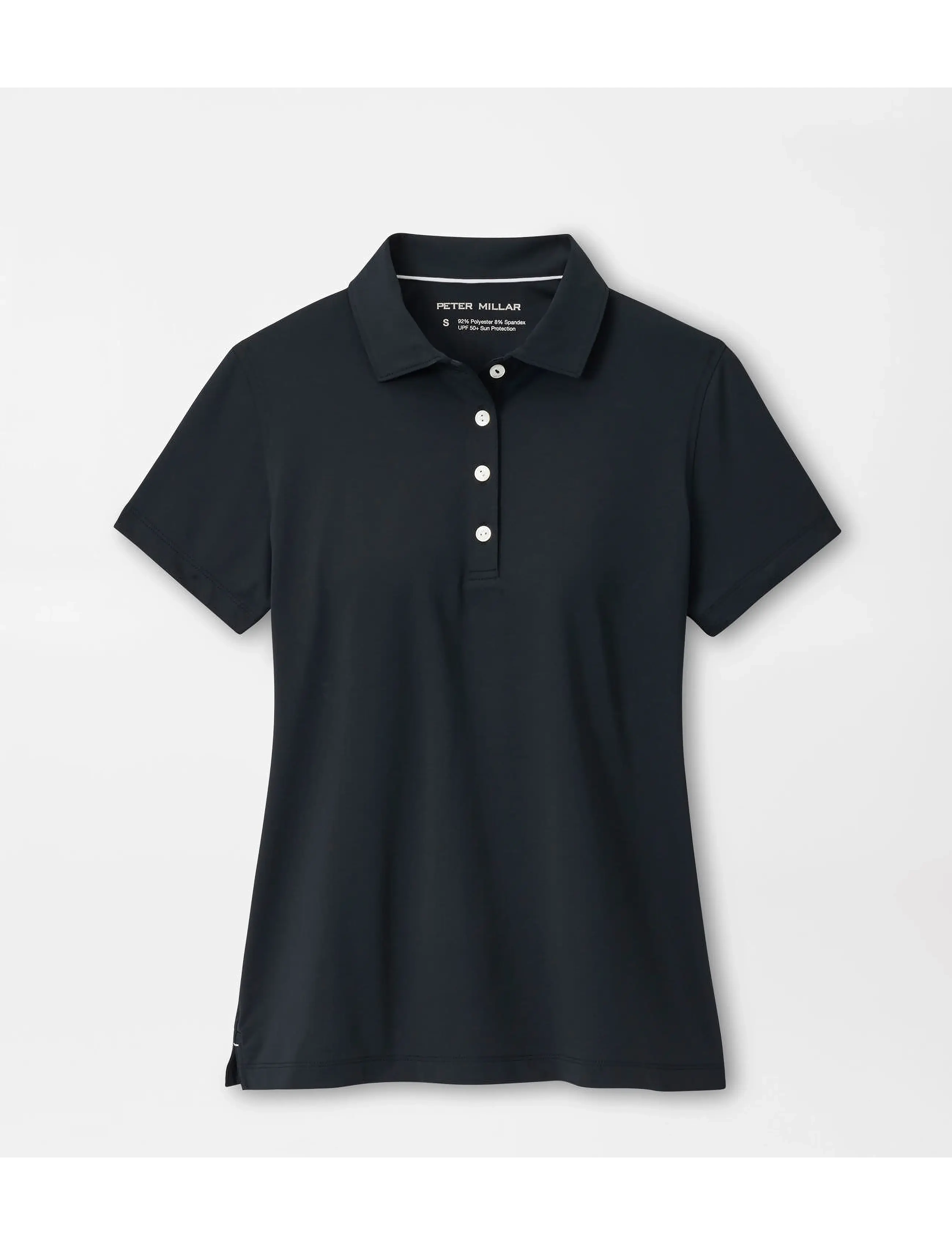 PETER MILLAR Kurz Sleeve Button Polo Schwarz - L - Damen