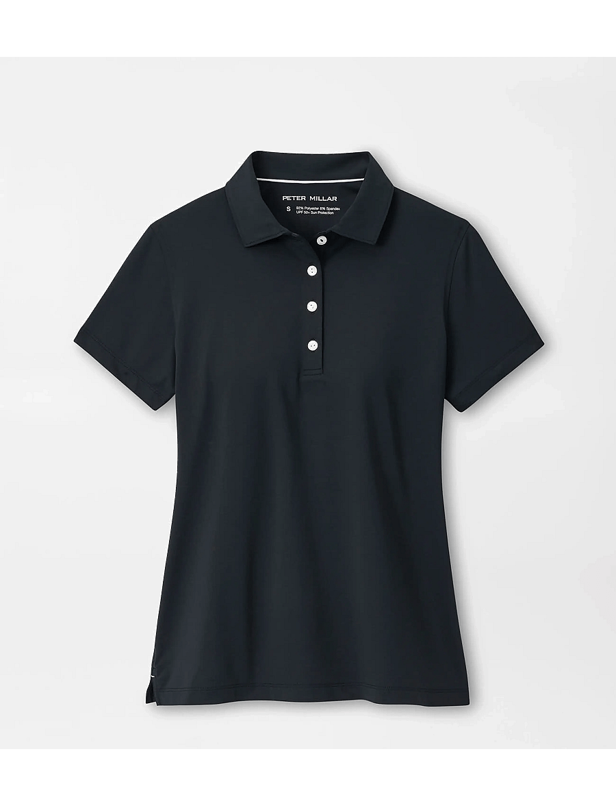 Peter Millar - SHORT SLEEVE BUTTON POLO - oberteile & t-shirts - black - 1