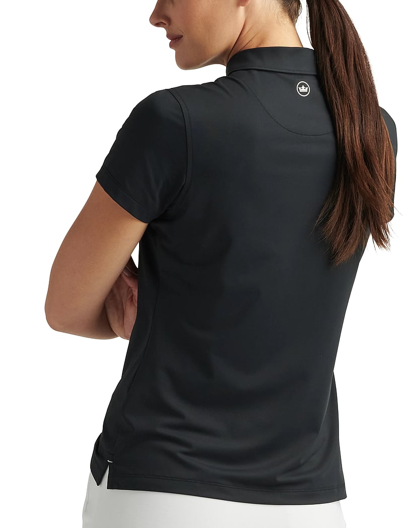 Peter Millar - SHORT SLEEVE BUTTON POLO - tops & t-shirts - black - 2