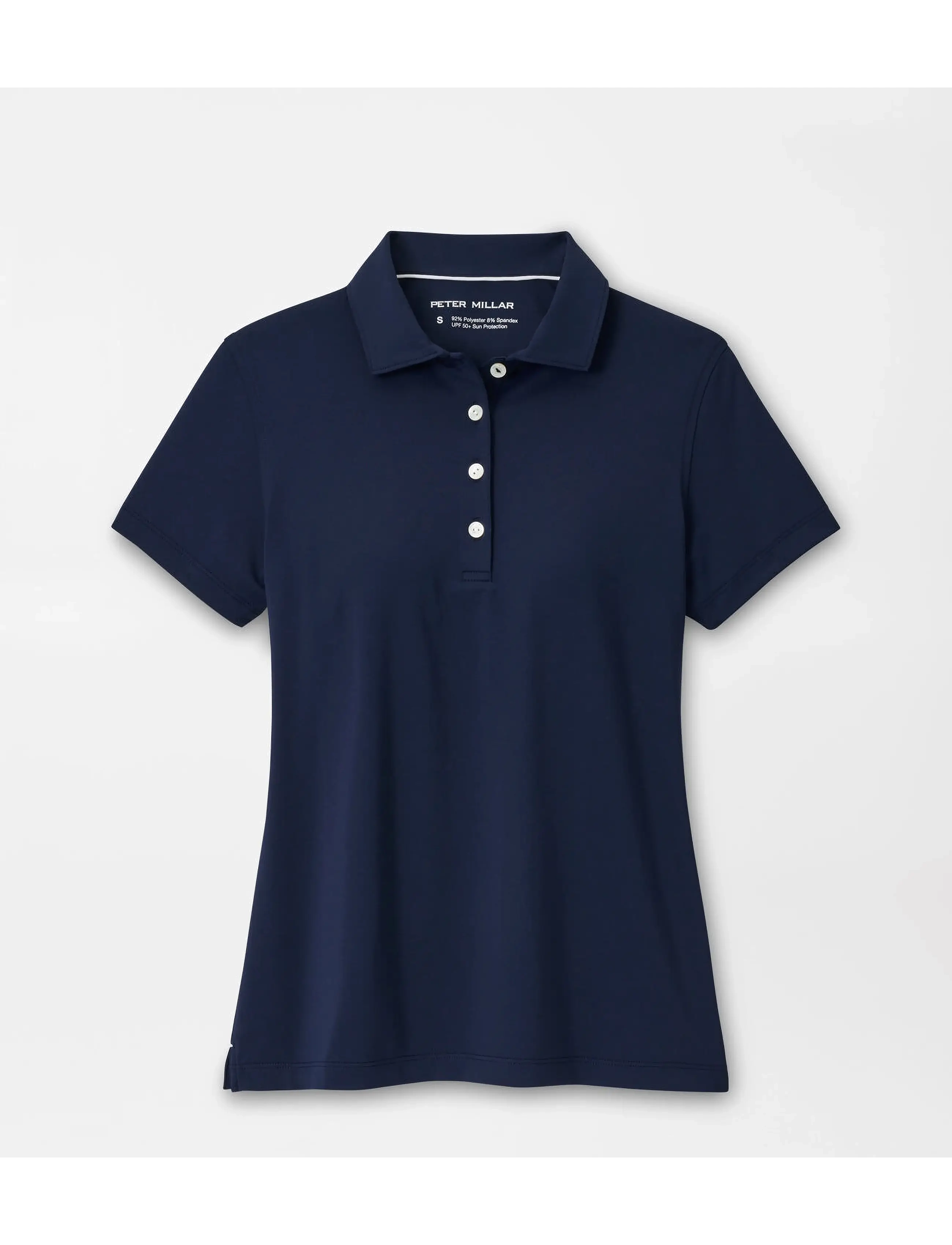 PETER MILLAR Kurz Sleeve Button Polo Navy - S - Damen