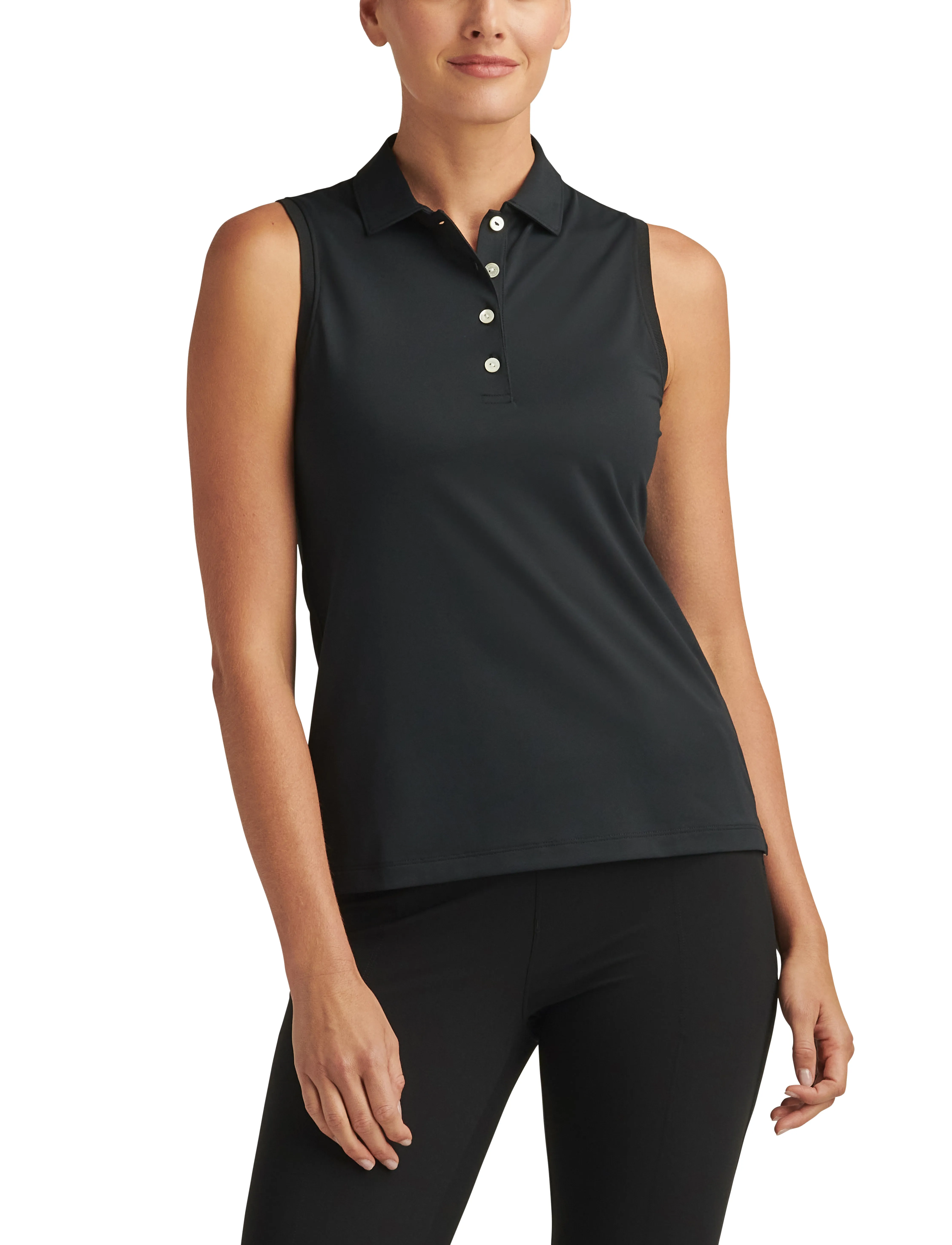 Peter Millar Banded Sport Mesh Sleeveless Button Polo skjortor dam – bild 4