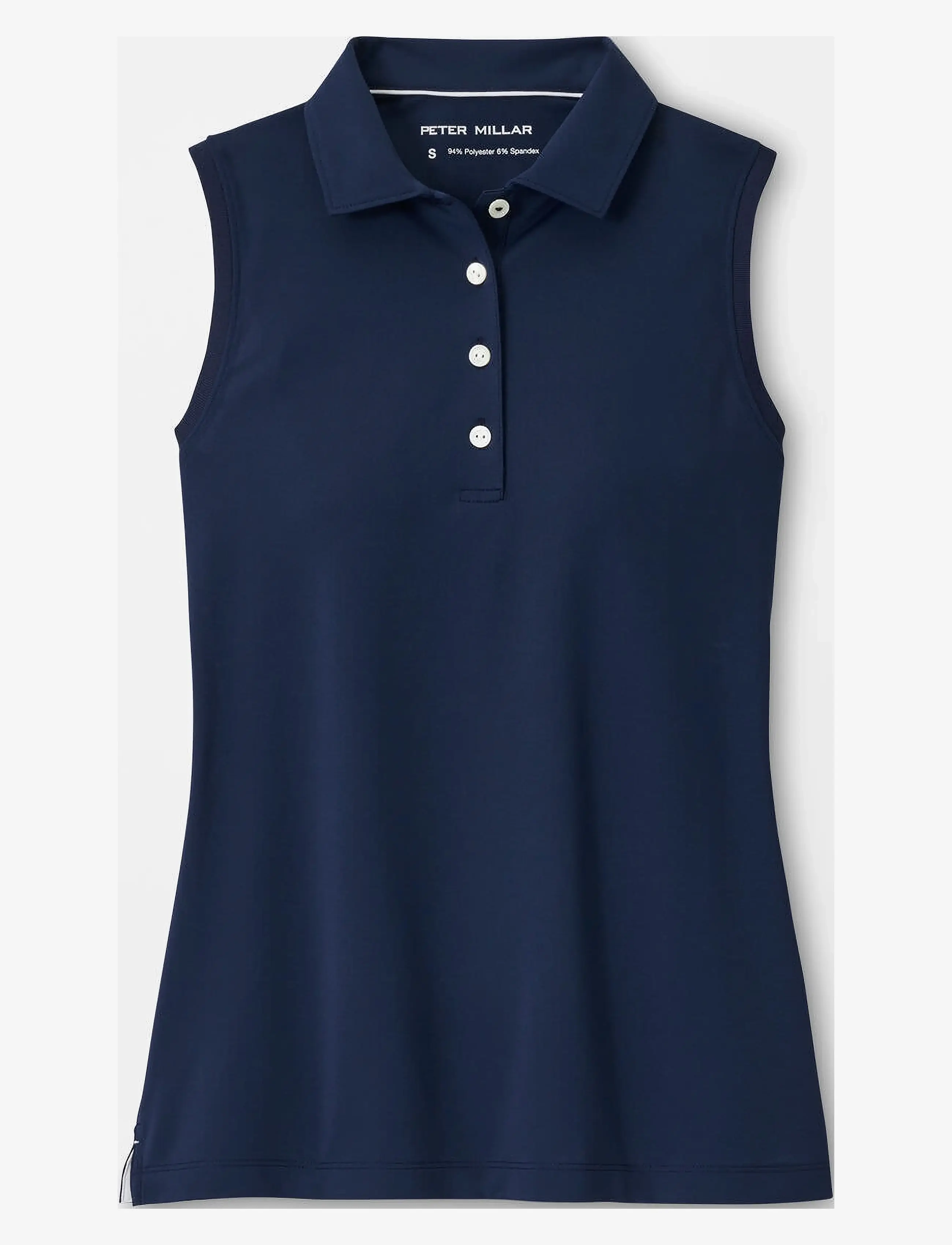 PETER MILLAR Banded Sport Mesh Ärmellos Button Polo Navy - XL - Damen